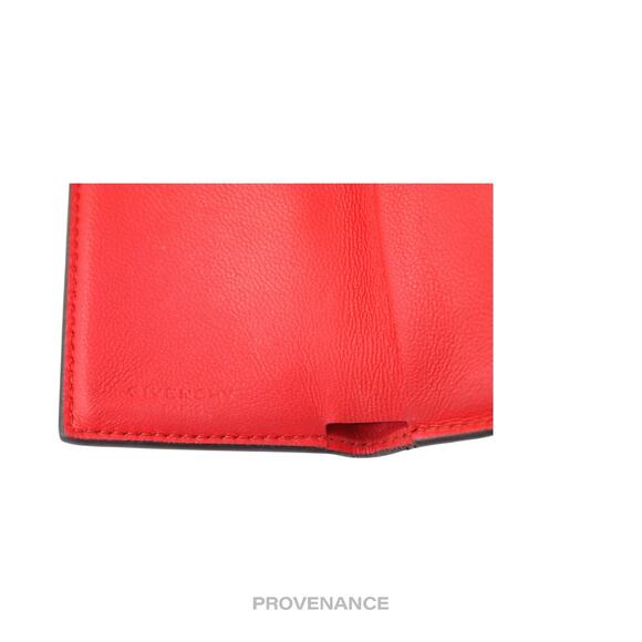 🔴 Givenchy Two Tone Trifold Wallet - Burgundy Red Leather - Picture 9 of 9
